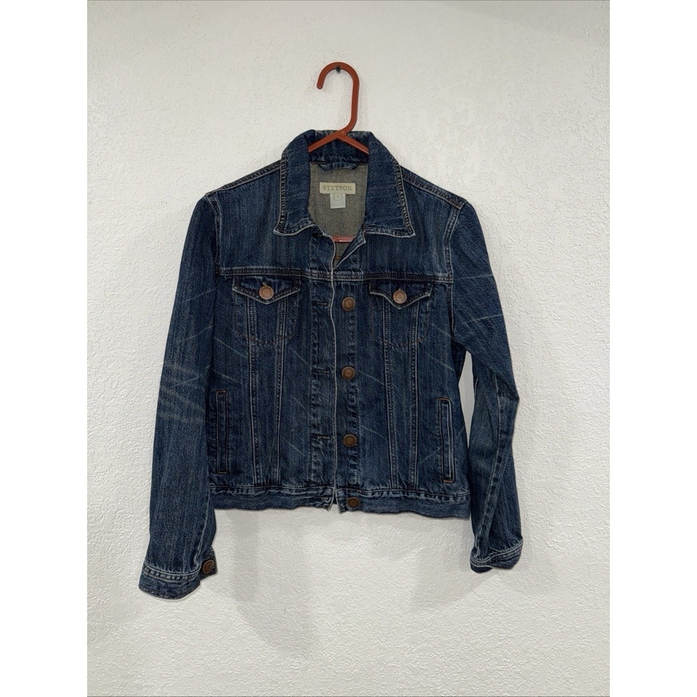 Stetson Denim Jean Jacket Women's Small; Leinenkugels All-Leinie Team 2010